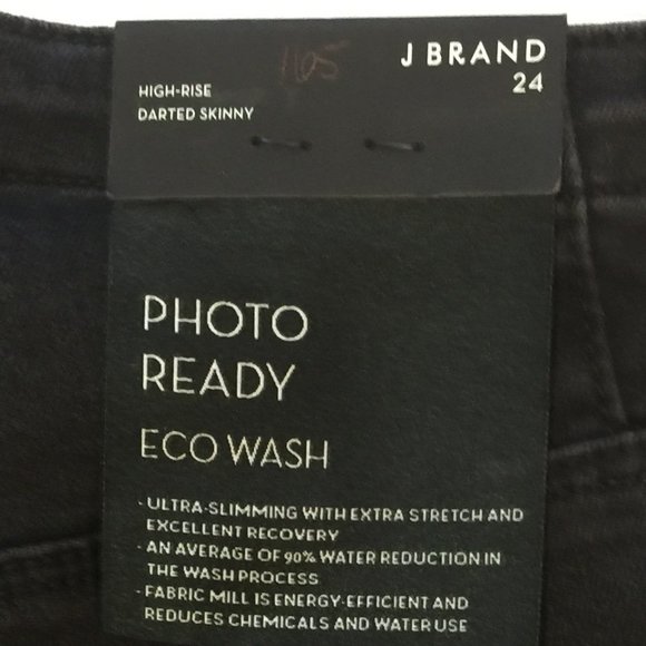 J BRAND PHOTO READY HIGH RISE DARTED SKINNY BLACK JEANS NEW WITH TAGS - Picture 3 of 4